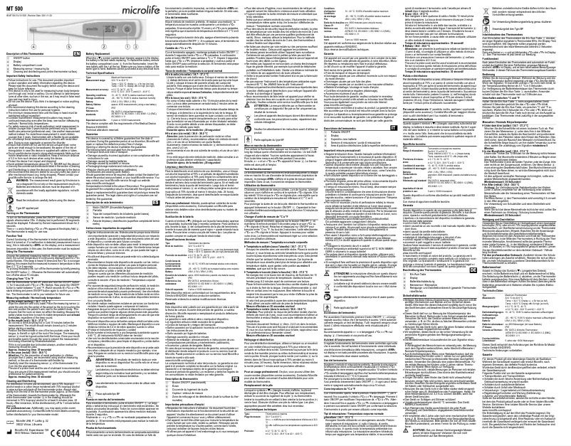 Image de la première page du manuel de l'appareil MT 500