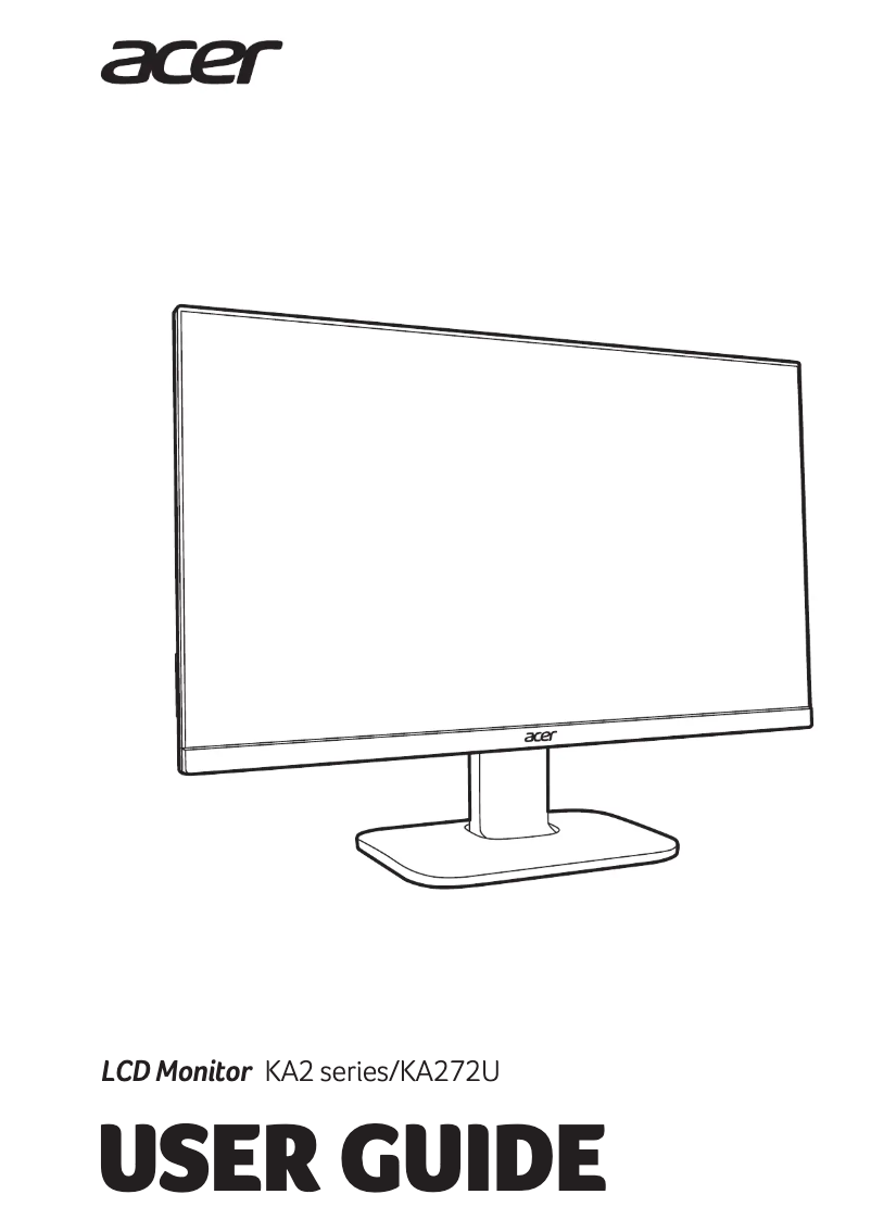 Imagen de la primera página del manual del dispositivo KA272U