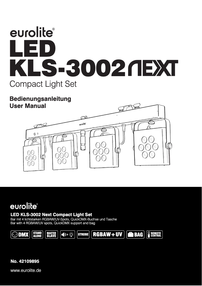 Image de la première page du manuel de l'appareil LED KLS-3002 Next