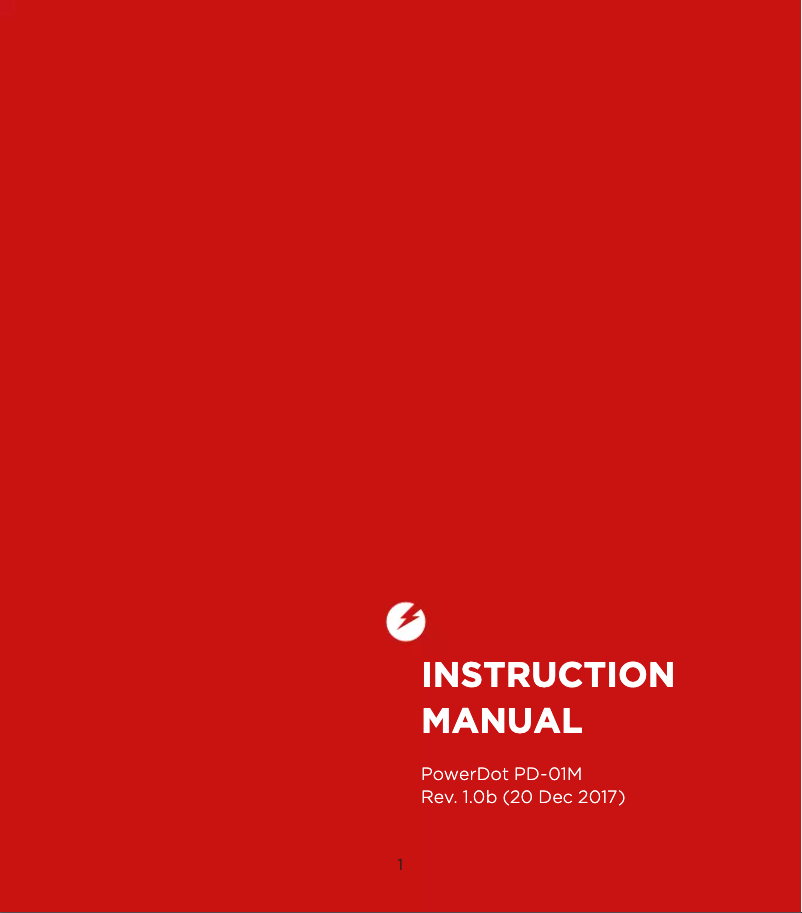 Página 1 del manual Manual de usuario PowerDot Uno Gen 2