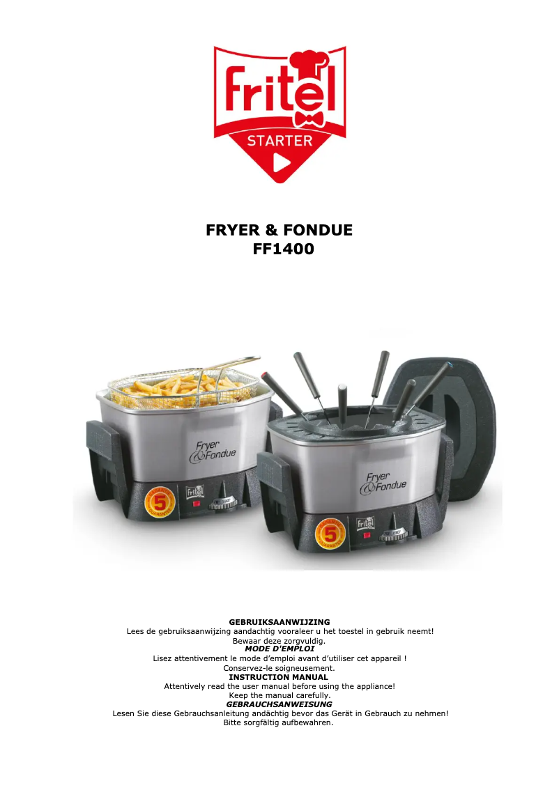 Page 1 de la notice Manuel utilisateur Fritel FF 1400