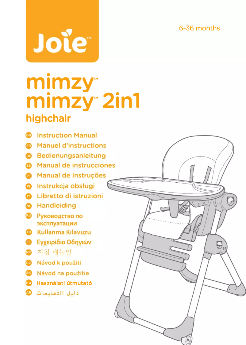 Page 1 de la notice Manuel utilisateur Joie Mimzy