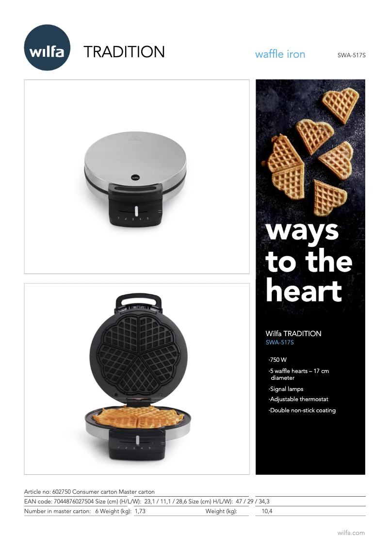 Image de la première page du manuel de l'appareil Tradition SWA-517S