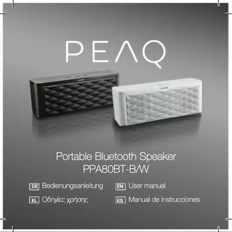 Page 1 de la notice Manuel utilisateur PEAQ PPA80BT