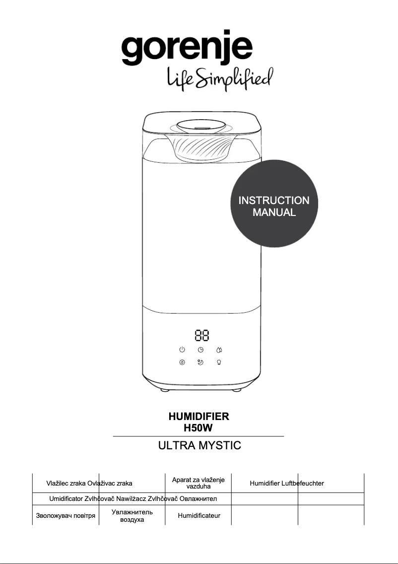 Page n°1 - Manuel utilisateur Gorenje H50W
