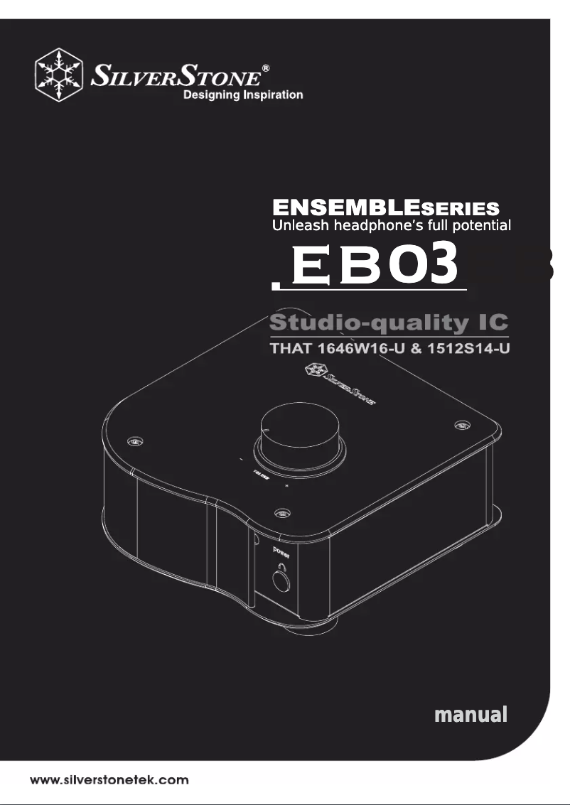 Page 1 de la notice Manuel utilisateur Silverstone SST-EB03S