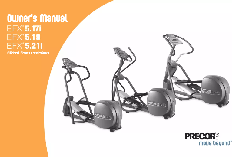 Page 1 de la notice Manuel utilisateur Precor EFX 5.21I