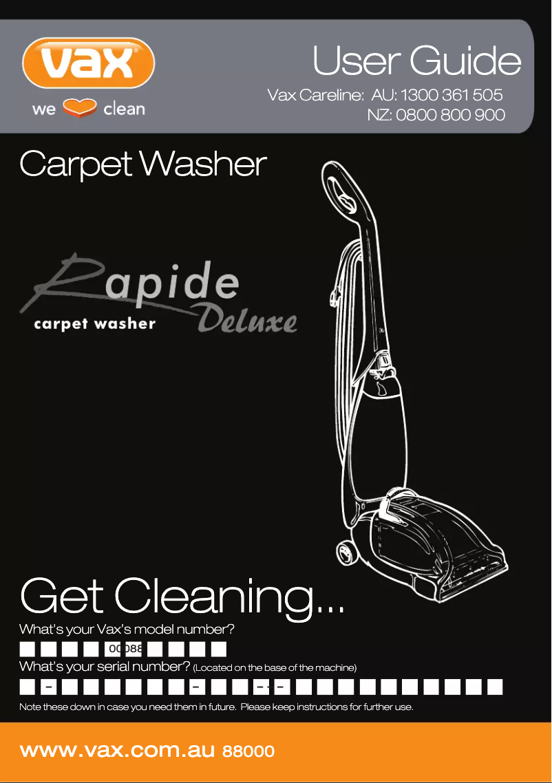 Image de la première page du manuel de l'appareil Rapide V-026RD