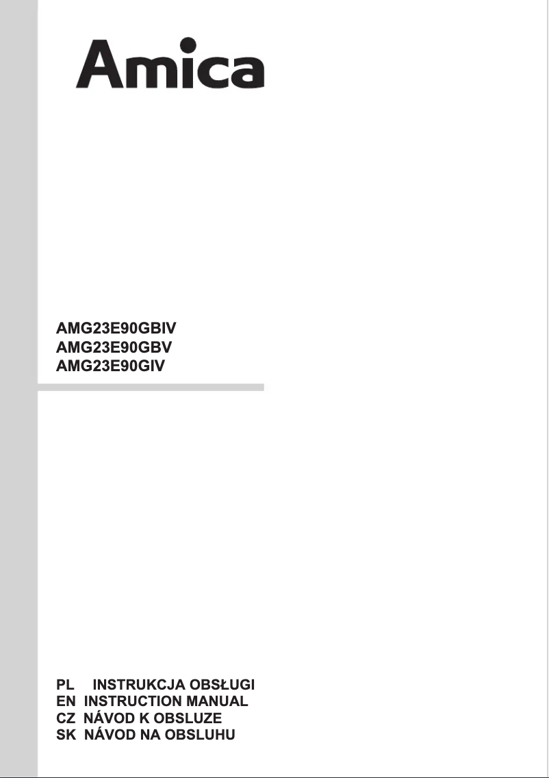 Image de la première page du manuel de l'appareil AMG23E90GBIV