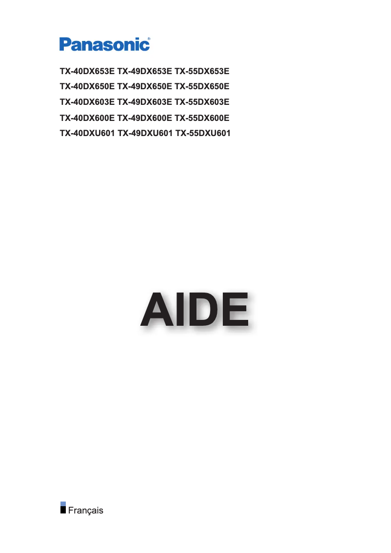 Page 1 de la notice Manuel utilisateur Panasonic TX-55DXU601