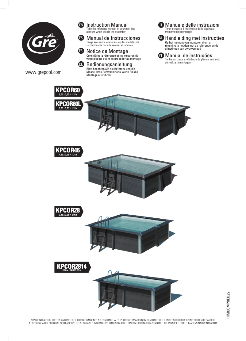 Page 1 de la notice Manuel utilisateur Gre KPCOR60L