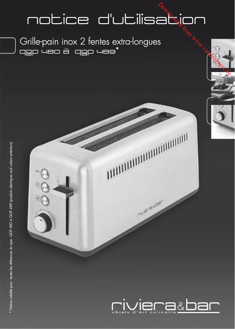 Página 1 del manual Manual de usuario Riviera & Bar QGP070