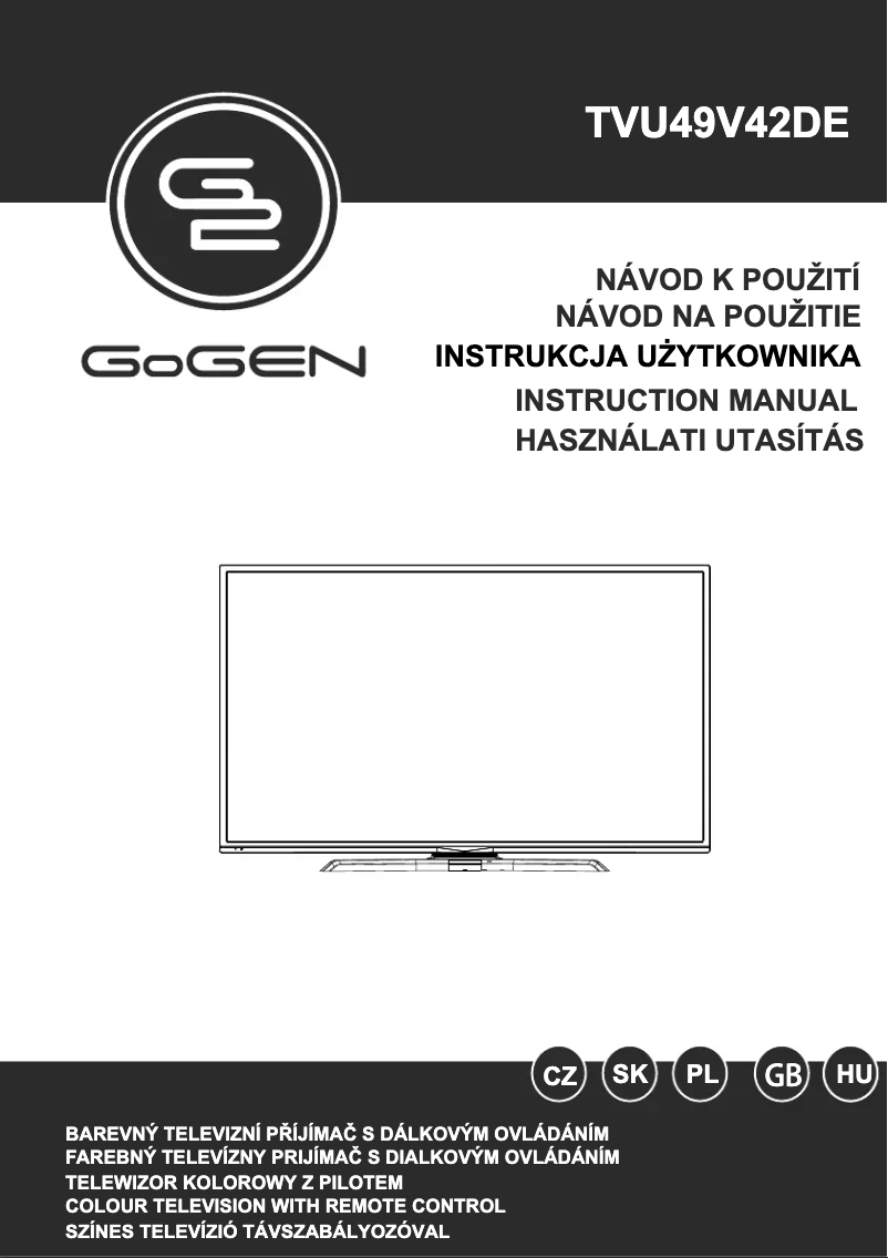 Page n°1 - Manuel utilisateur GoGen TVU49V42DE