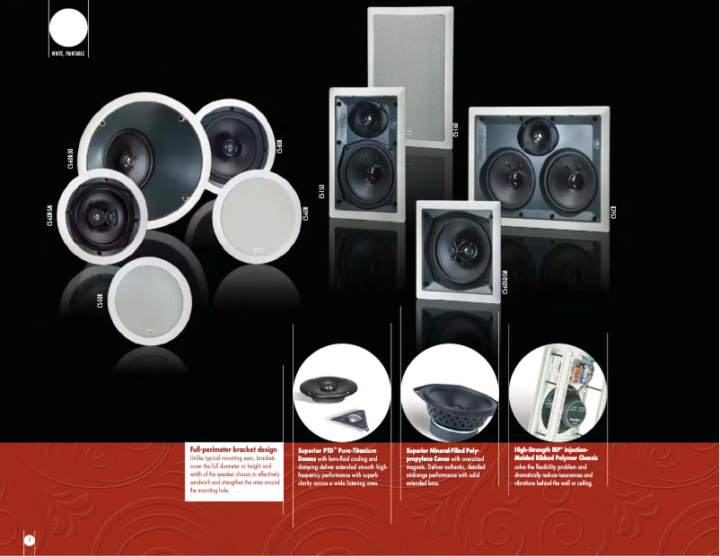 Page 1 de la notice Fiche technique Paradigm CS-80R v2