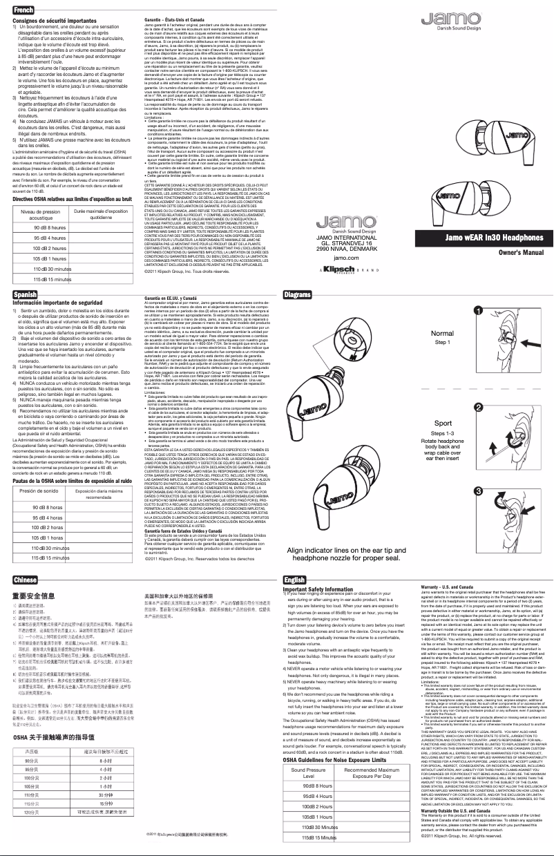 Image de la première page du manuel de l'appareil wEAR In30