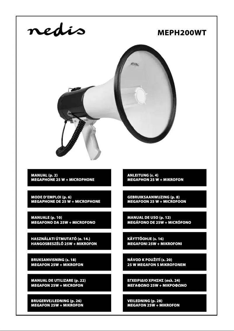 Page n°1 - Manuel utilisateur Nedis MEPH200WT