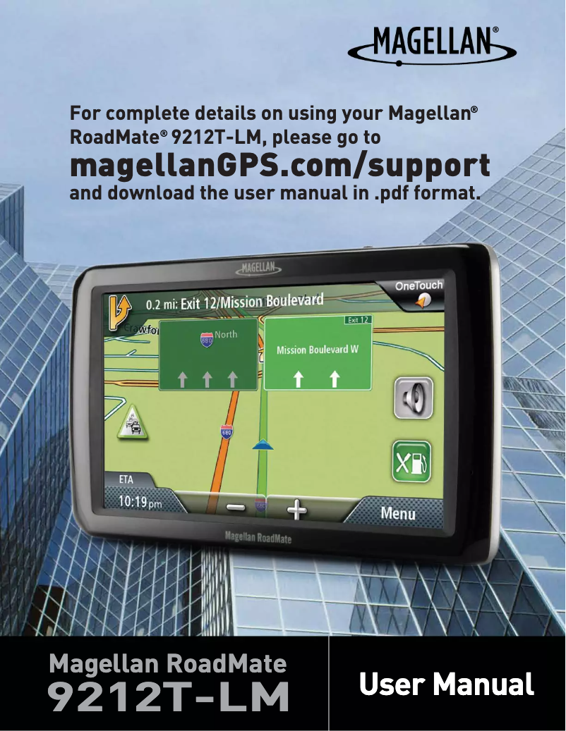 Page n°1 - Manuel utilisateur Magellan RoadMate 9212T