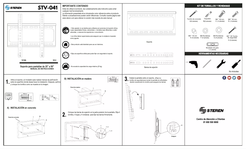 Page 1 de la notice Manuel utilisateur Steren STV-041