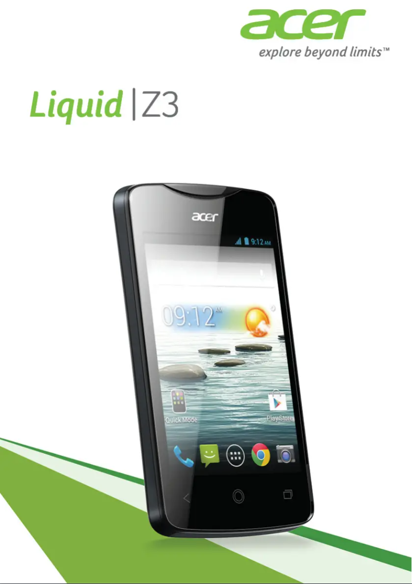 Image de la première page du manuel de l'appareil Liquid Z3