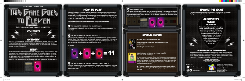 Page 1 de la notice Manuel utilisateur Gamewright This Game Goes to Eleven