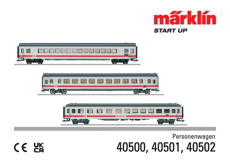 Page n°1 - Manuel utilisateur Märklin 40501