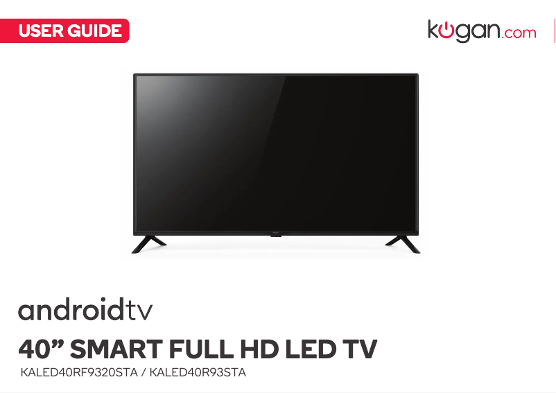 Page 1 de la notice Manuel utilisateur Kogan KALED40R93STA