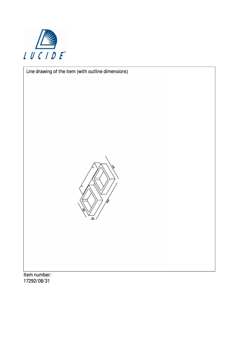 Page n°1 - Manuel utilisateur Lucide Ixx 17292/08/31