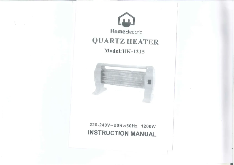 Image de la première page du manuel de l'appareil HK-1215