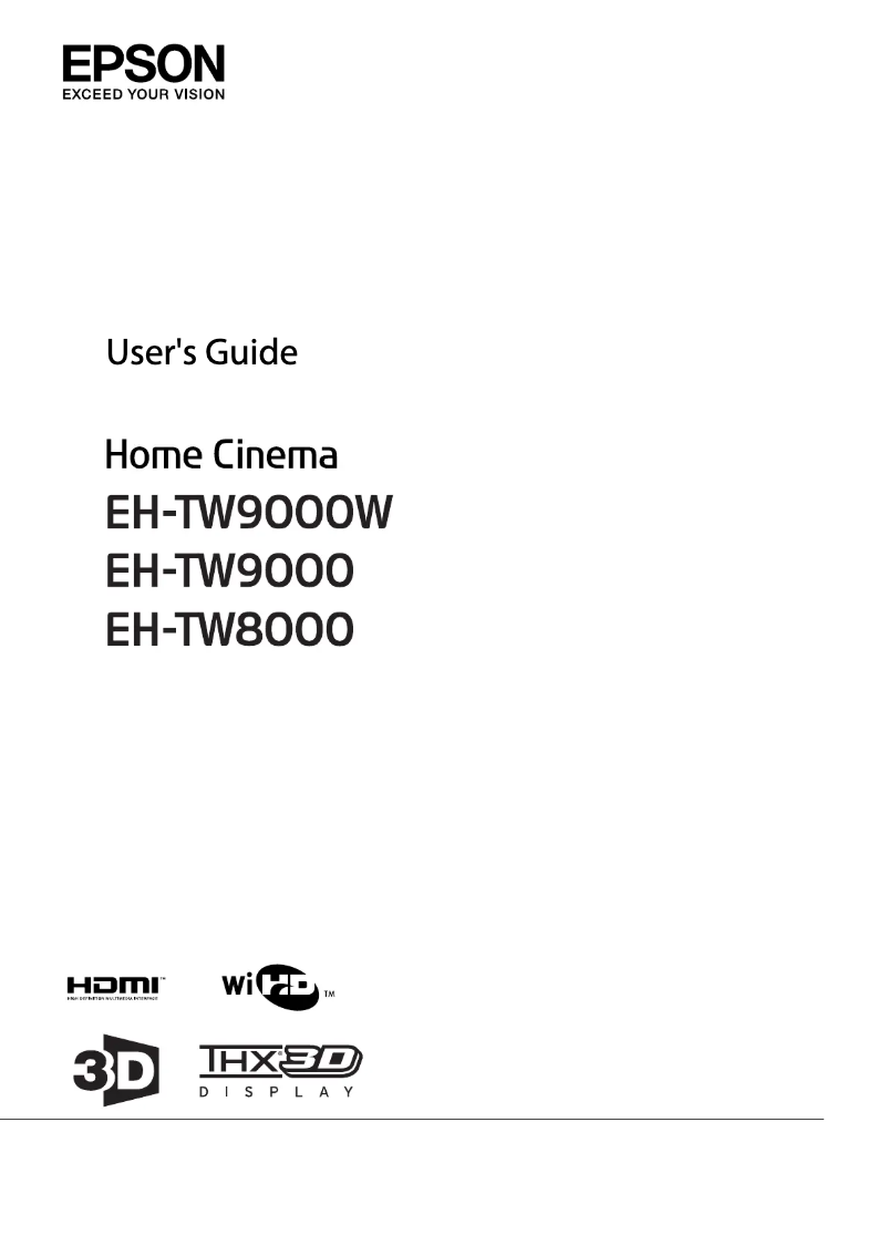 Image de la première page du manuel de l'appareil EH-TW9000W