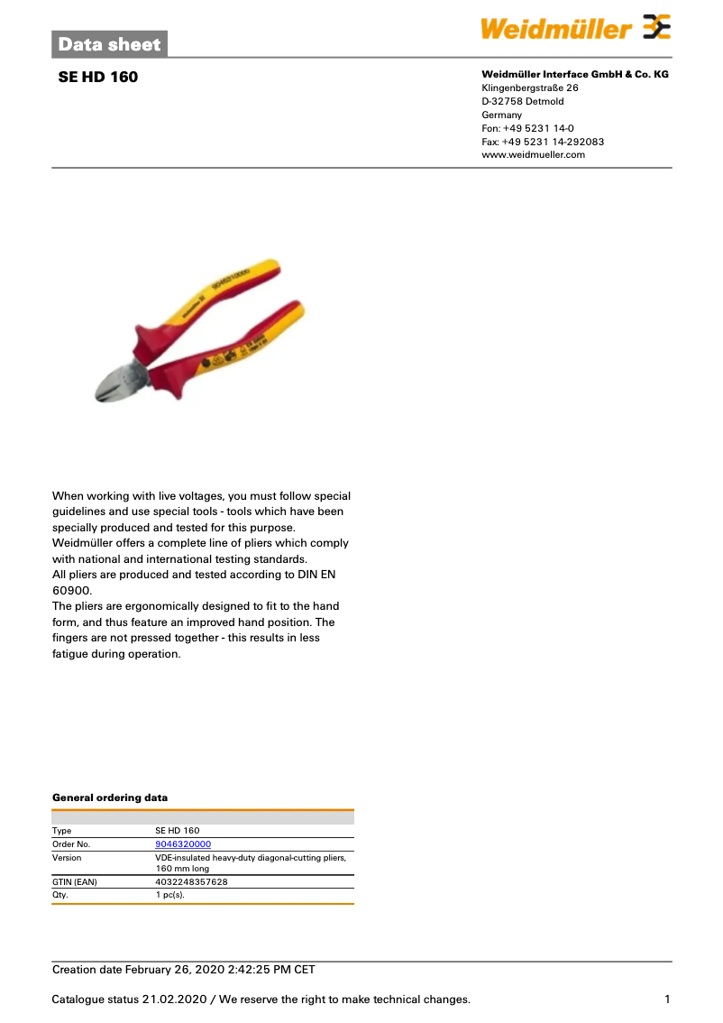 Image de la première page du manuel de l'appareil SE HD 160