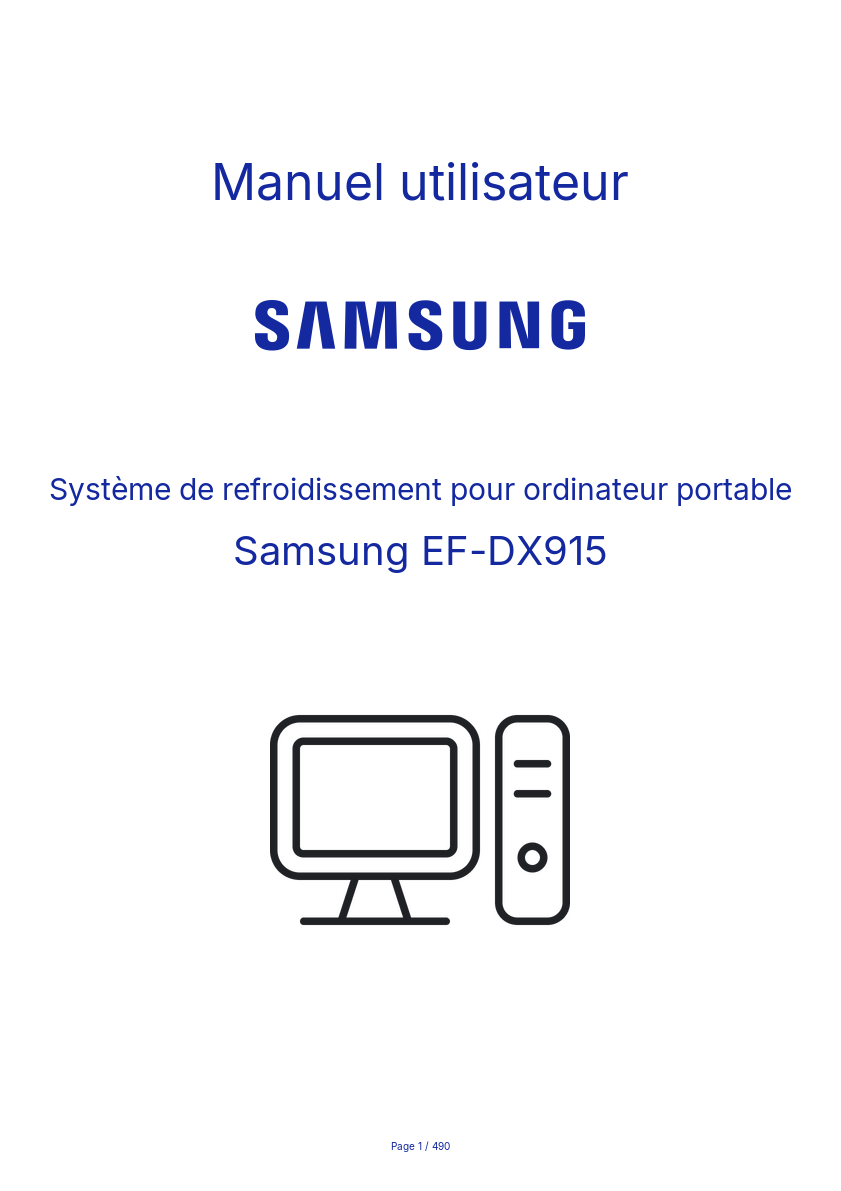 Page n°1 - Manuel utilisateur Samsung EF-DX915