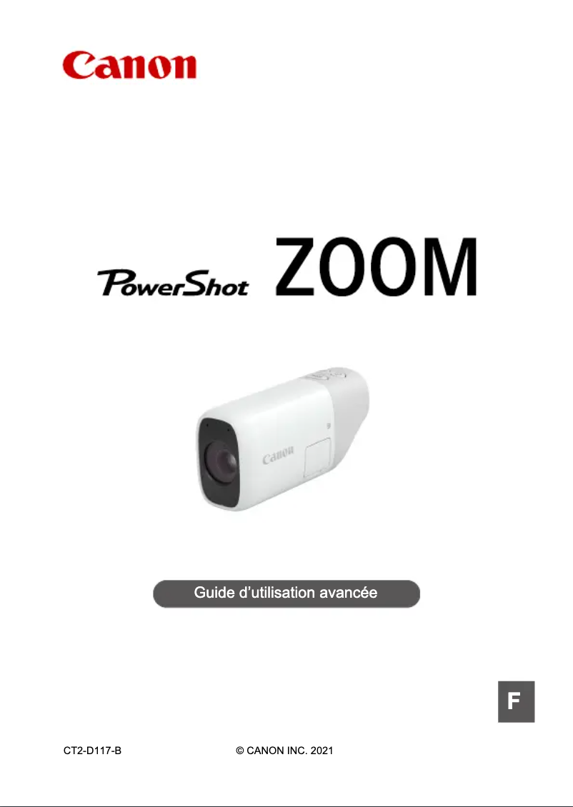 Image de la première page du manuel de l'appareil PowerShot ZOOM
