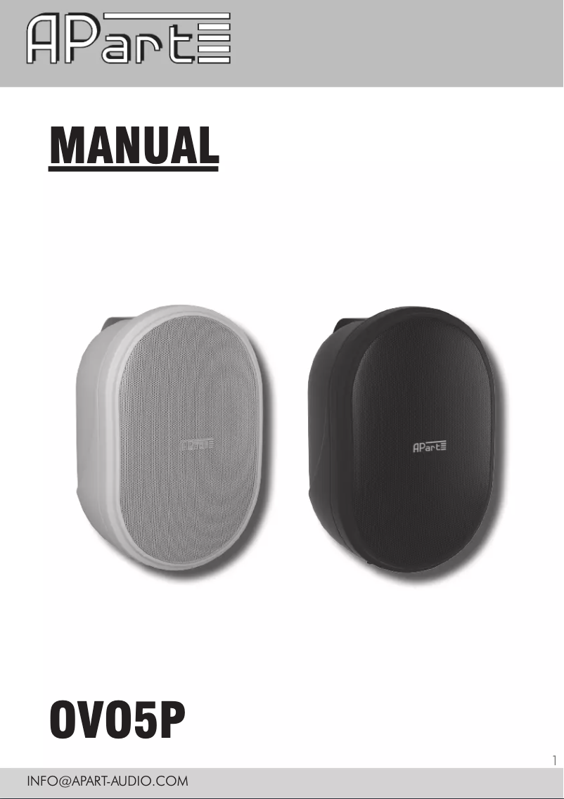 Página 1 del manual Manual de usuario APart OVO5P-BL
