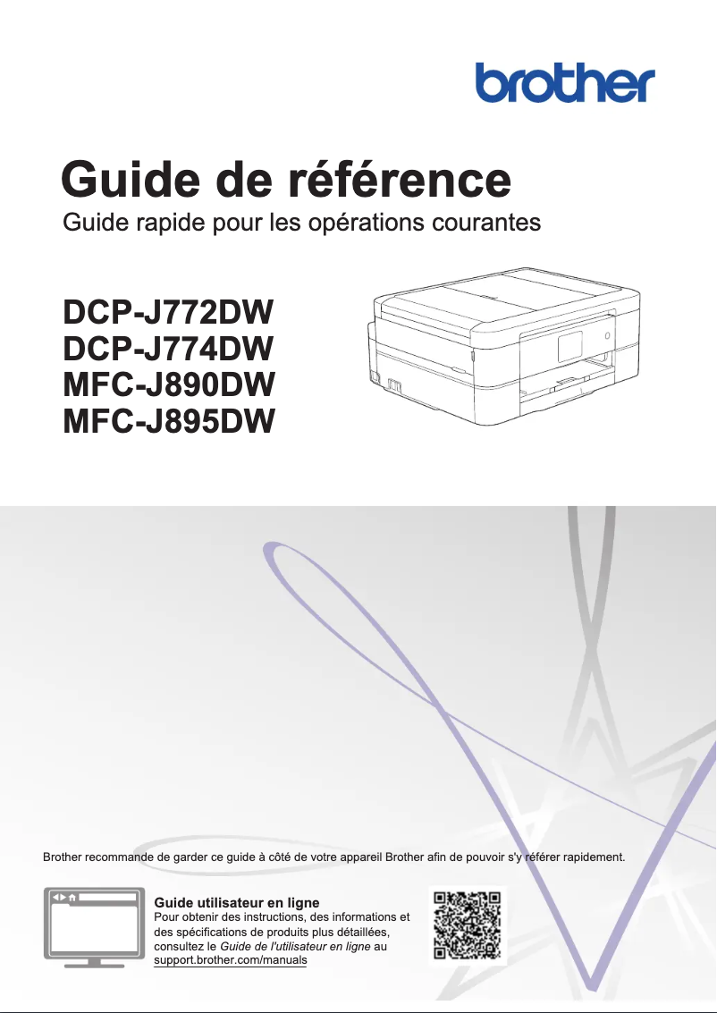 Page n°1 - Manuel utilisateur Brother DCP-J774DW