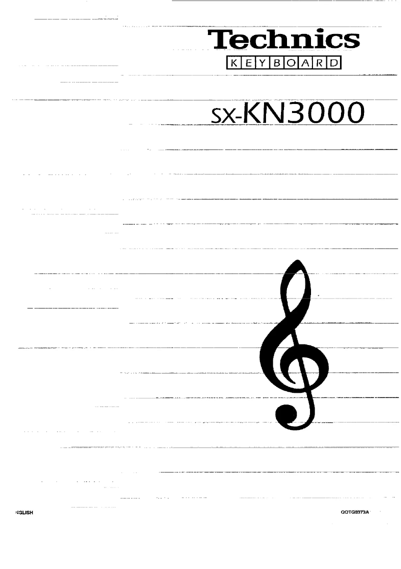 Page 1 de la notice Manuel utilisateur Technics SX-KN3000