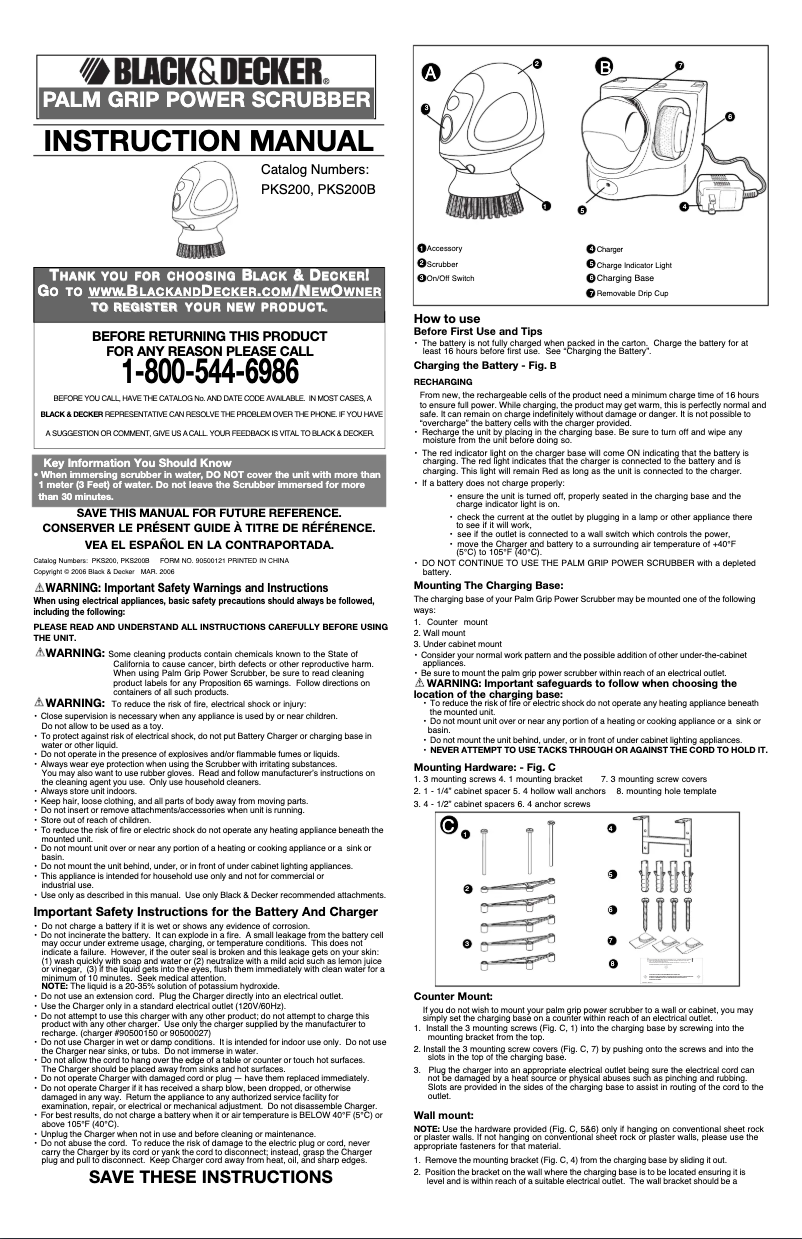 Página 1 del manual Manual de usuario Black & Decker PKS200