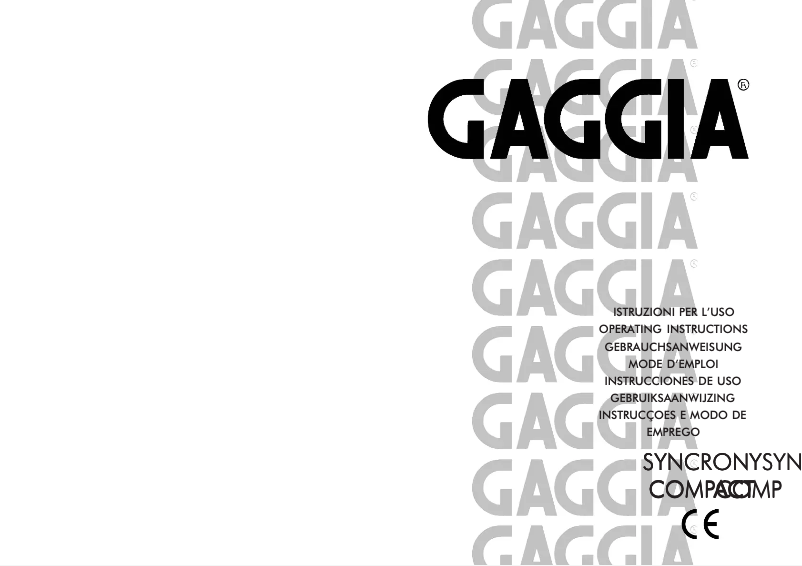 Image de la première page du manuel de l'appareil Saeco Syncrony Compact SUP 025 Y