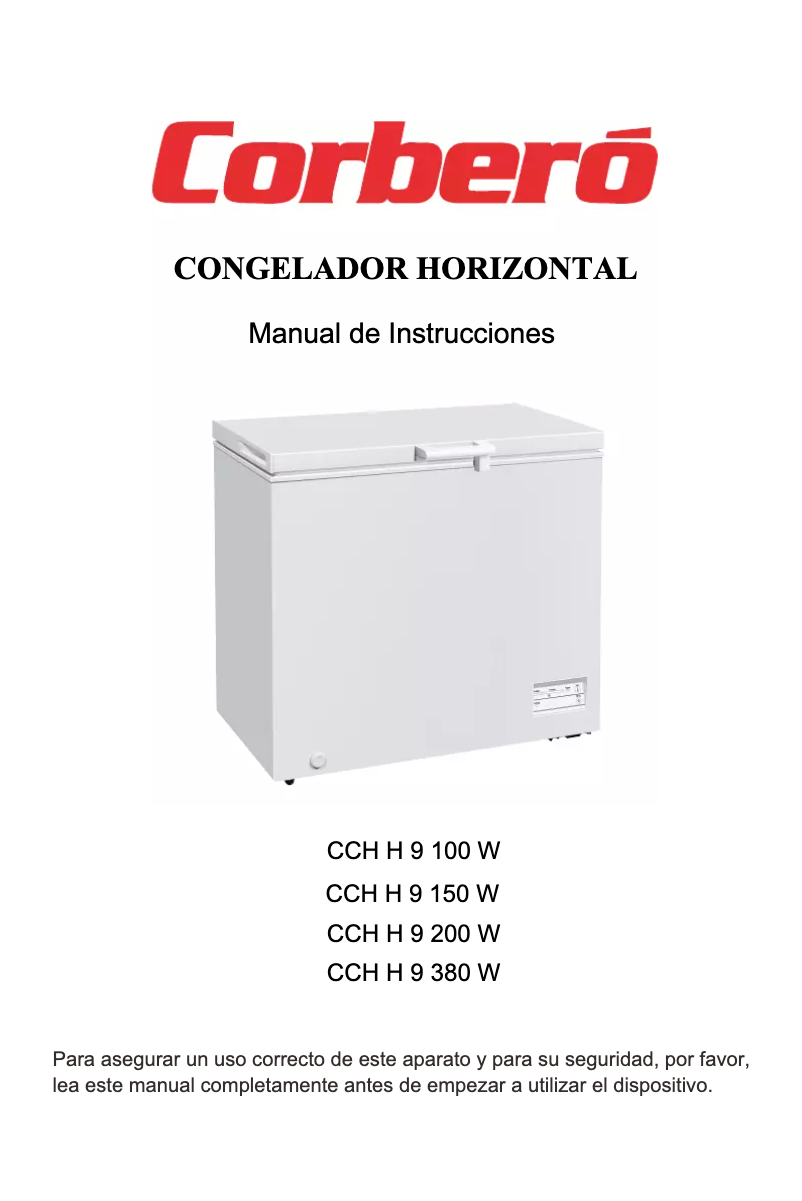 Image de la première page du manuel de l'appareil CCHH9380W