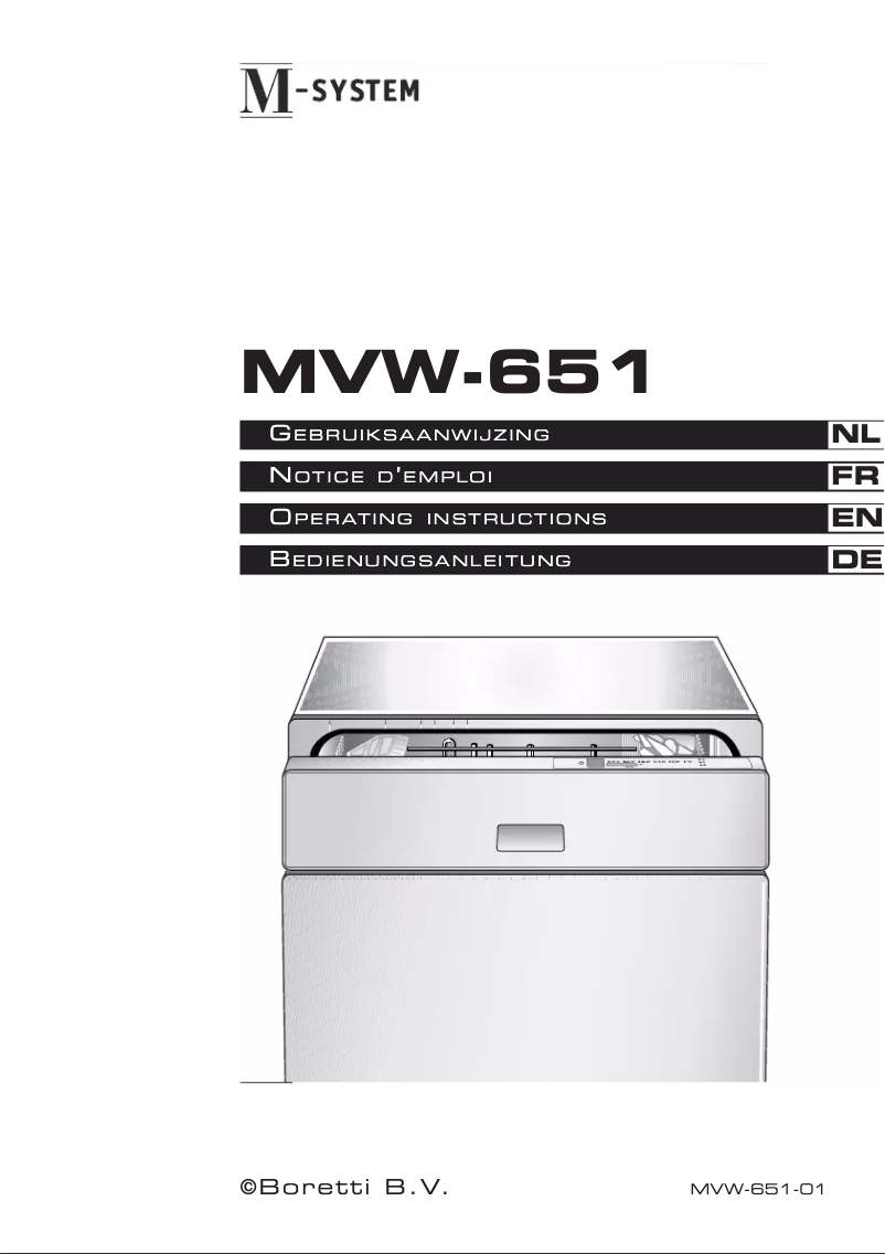 Page n°1 - Manuel utilisateur M-System MVW 651