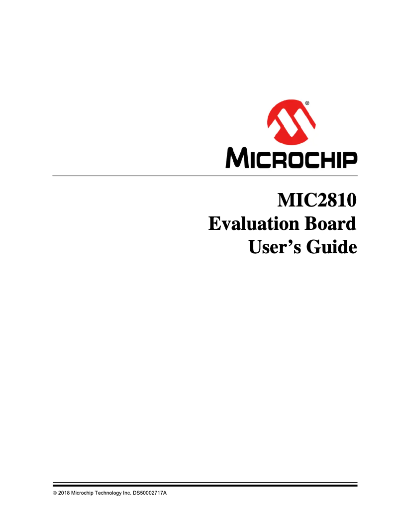 Page 1 de la notice Manuel utilisateur Microchip MIC2810