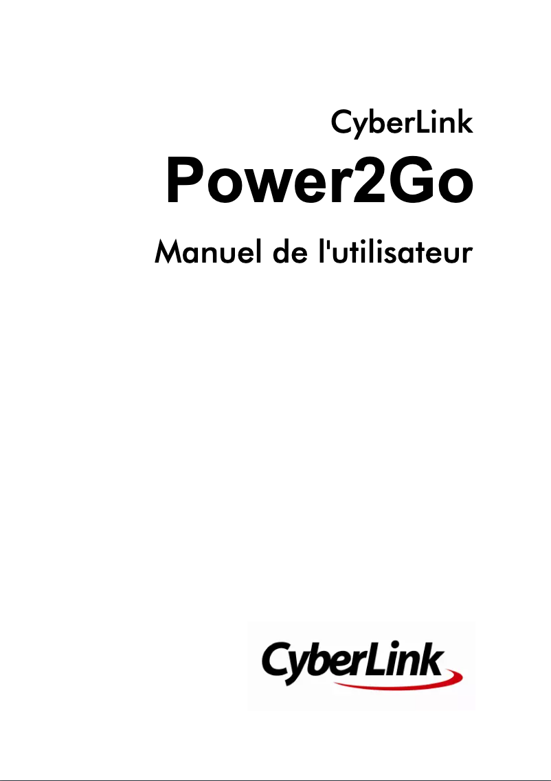 Image de la première page du manuel de l'appareil Power2Go 10