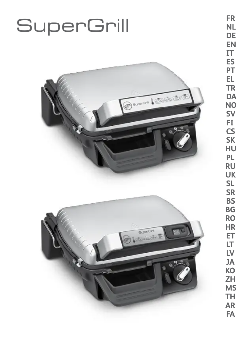Page 1 de la notice Manuel utilisateur Tefal SuperGrill GC450B