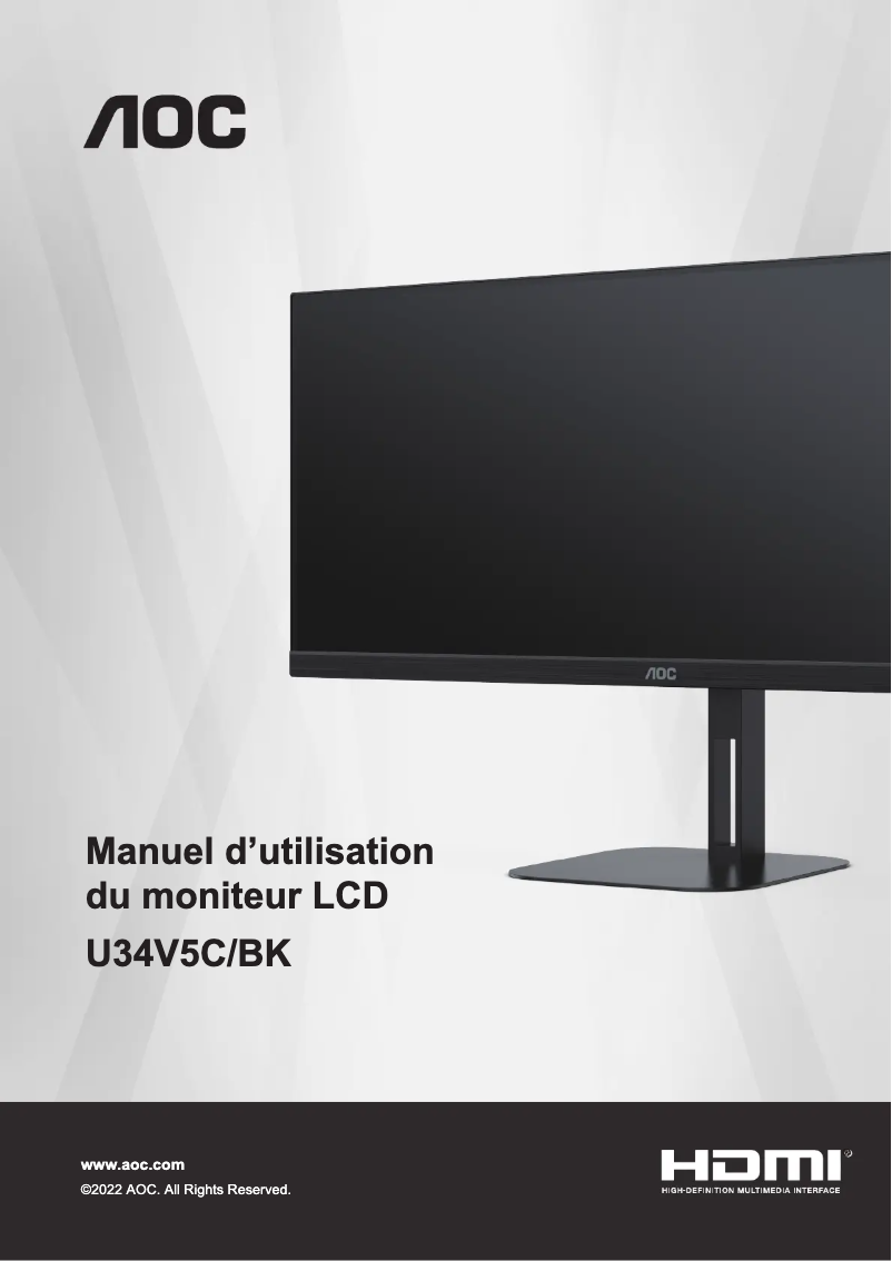 Image de la première page du manuel de l'appareil U34V5C