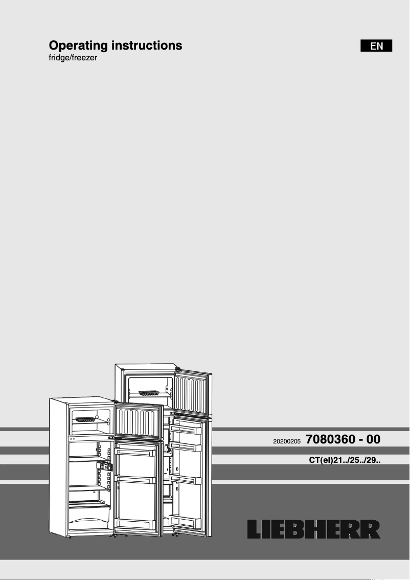 Page 1 de la notice Manuel utilisateur Liebherr CTel 2131-21