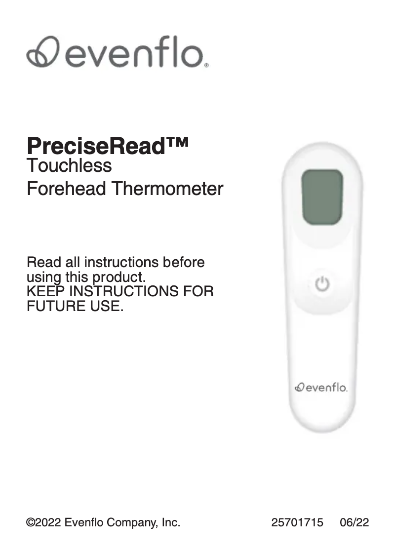 Image de la première page du manuel de l'appareil PreciseRead