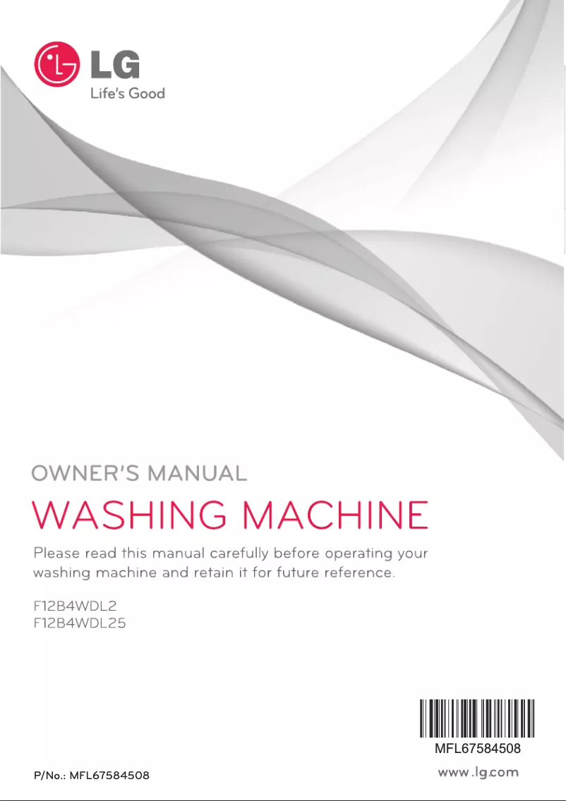 Page n°1 - Manuel utilisateur LG F12B4WDL25