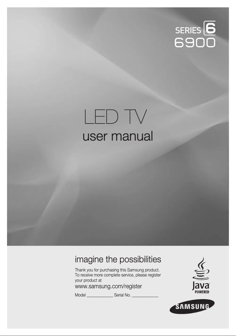 Image de la première page du manuel de l'appareil UN46C6900VF