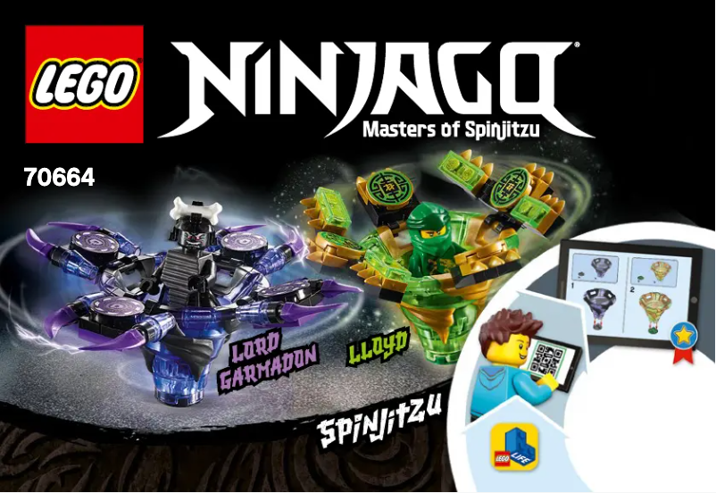 Page 1 de la notice Manuel utilisateur Lego Ninjago 70664