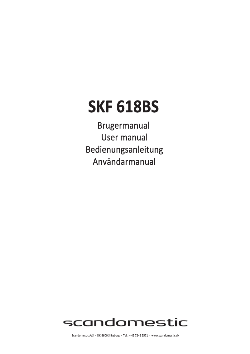 Image de la première page du manuel de l'appareil SKF 618 BS