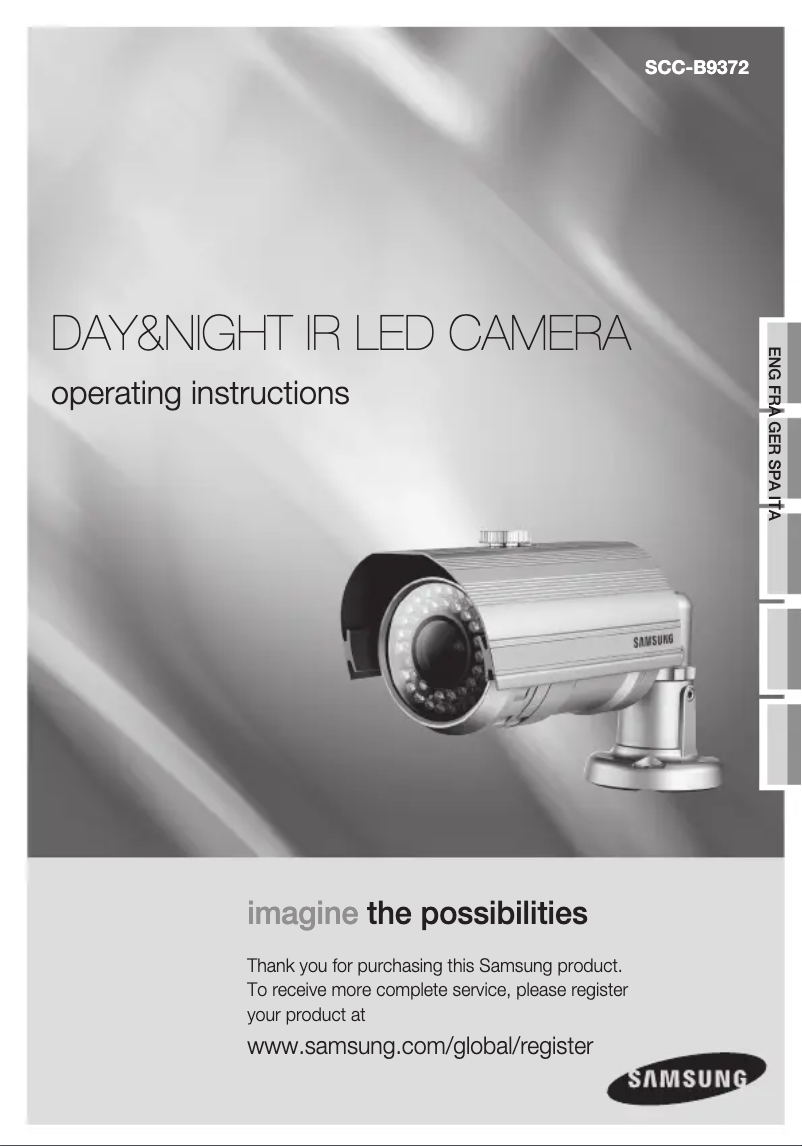 Page 1 de la notice Manuel utilisateur Samsung SCC-B9372P